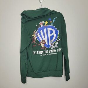 The WB green celebrate 100 years zip front hoodie size large